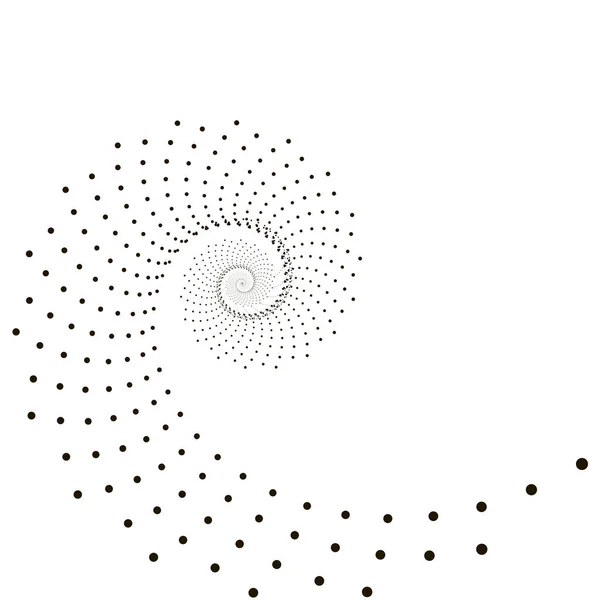 Geometriska teknik vector bakgrund. Abstrakt svartvitt vortex trail. Vektorillustration. — Stock vektor