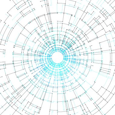Çizgiler ve noktalar beyaz arka plan üzerinde bağlanma. Soyut ağ bağlantısı tasarım konsepti. Teknoloji tasarım vektör arka plan, çizgileri ve noktaları ile dijital geometrik soyutlama.