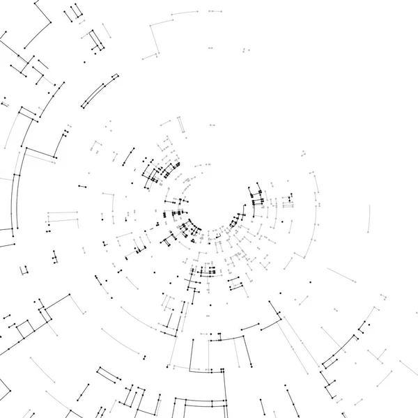 Conectando linhas e pontos no fundo branco. Conceito abstrato de design de conexão de rede. Tecnologia de design de fundo vetorial, abstração geométrica digital com linhas e pontos . — Vetor de Stock