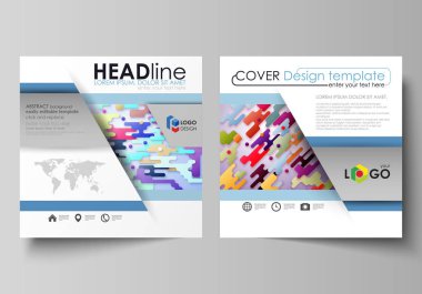İş şablonları square için tasarım broşür, dergi, el ilanı. Kapak broşür, vektör düzenini soyut. Renkli minimalist zemin güzel minimalist arka plan oluşturan geometrik şekiller ile.