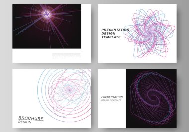 Sunma kaymak düzenlenebilir yerleşimini vektör çizim tasarım iş şablonları. Rasgele kaotik o creat gerçek şekiller çizgiler. Kaos desen, Soyut doku. Sipariş vs kaos kavramı