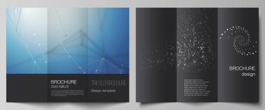 Düzenlenebilir düzenleri en az vektör Illustration. Modern yaratıcı tasarım şablonları panelli broşür veya el ilanı için kapsar. Teknoloji, bilim, gelecekteki kavramı fütüristik arka.