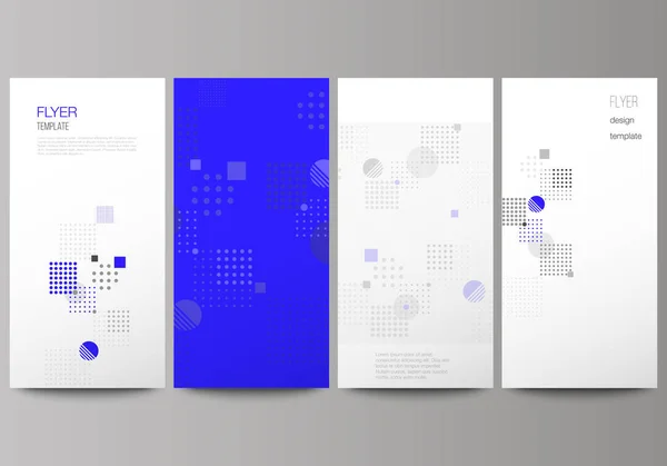 De minimalistische vectorillustratie van de bewerkbare indeling van flyer, banner ontwerpsjablonen. Abstract vector achtergrond met vloeistof geometrische vormen. — Stockvector