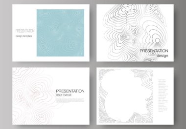 Sunma kaymak düzenlenebilir yerleşimini minimalist tasarlamak vektör çizim tasarım iş şablonları. Topografik dağılımı harita, tek renkli arka plan.