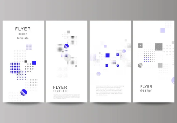 L'illustration vectorielle minimaliste de la mise en page modifiable des modèles de flyer et de bannière. Fond vectoriel abstrait aux formes géométriques fluides . — Image vectorielle