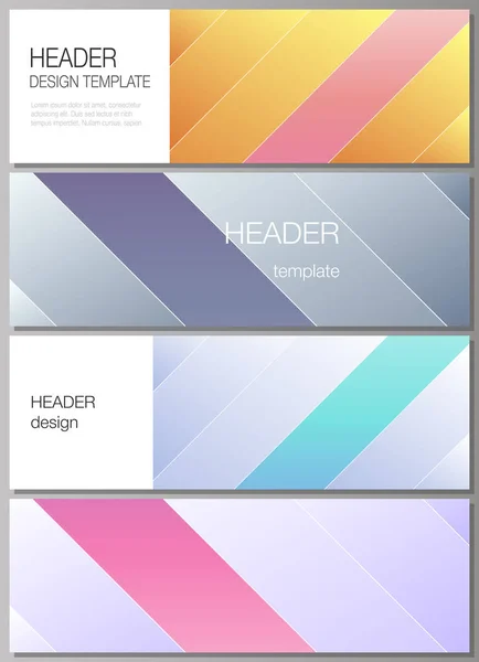 De minimalistische vectorillustratie van de bewerkbare indeling voor headers, banner ontwerpsjablonen. Creatieve moderne cover concept, kleurrijke achtergrond. — Stockvector