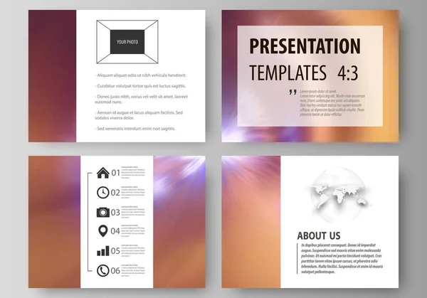 Eine Reihe von Geschäftsvorlagen für Präsentationsfolien. leicht editierbare abstrakte Vektorlayouts im flachen Stil. helle Farbe buntes Design, schöner futuristischer Hintergrund. — Stockvektor