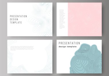 Sunma kaymak düzenlenebilir yerleşimini minimalist tasarlamak vektör çizim tasarım iş şablonları. Topografik dağılımı harita, tek renkli arka plan.