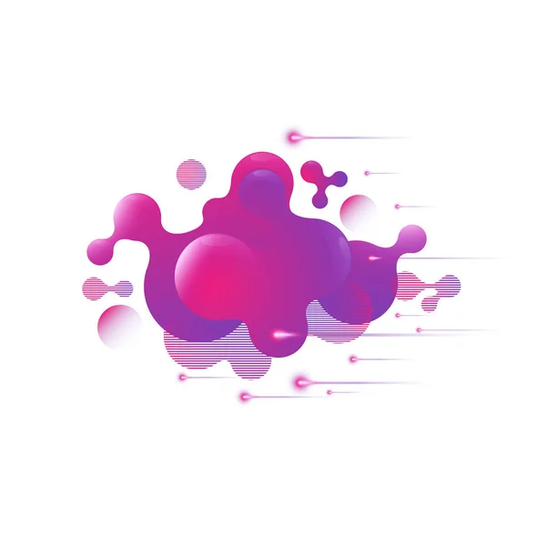 Banner geométrico de color rosa líquido. Elemento de gradiente fluido abstracto aislado sobre fondo blanco para folleto, volante, pancarta, poste social y otros diseños. Diseño futurista de moda . — Vector de stock