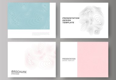 Sunma kaymak düzenlenebilir yerleşimini minimalist tasarlamak vektör çizim tasarım iş şablonları. Topografik dağılımı harita, tek renkli arka plan.