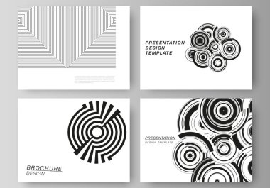 Sunumun minimalist soyut vektör illüstrasyon düzeni iş şablonları dizayn eder. Dinamik bileşime sahip minimalist düz stil içinde modayı takip eden geometrik soyut arkaplan.