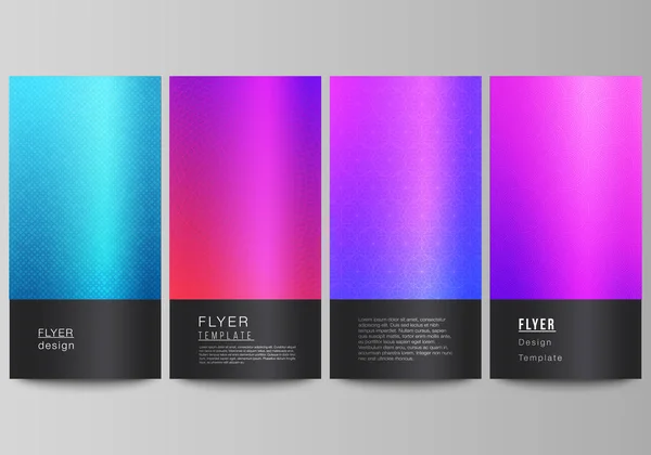 The minimalistic vector illustration of the editable layout of flyer, banner design templates. Abstract geometric pattern with colorful gradient business background. — Stock Vector