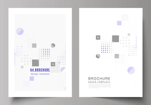 De indeling van de vector van A4 formaat moderne cover testmodellen ontwerpsjablonen voor brochure, magazine, flyer, brochure, jaarverslag. Abstract vector achtergrond met vloeistof geometrische vormen. — Stockvector