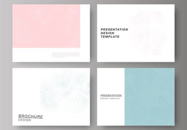 Sunma kaymak düzenlenebilir yerleşimini minimalist tasarlamak vektör çizim tasarım iş şablonları. Topografik dağılımı harita, tek renkli arka plan.