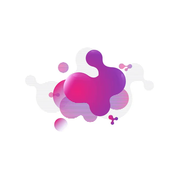 Banner geométrico de color rosa líquido. Elemento de gradiente fluido abstracto aislado sobre fondo blanco para folleto, volante, pancarta, poste social y otros diseños. Diseño futurista de moda . — Vector de stock