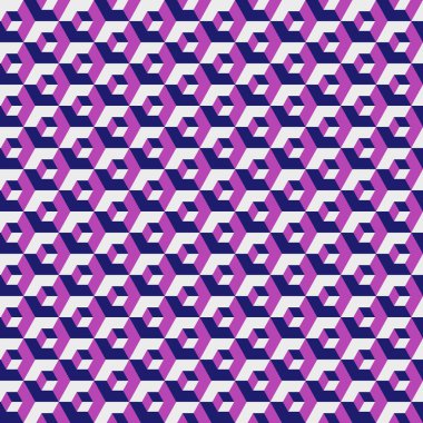 Geometrik altıgen desen, pembe renk ızgara doku. Dikişsiz altıgen arka plan. Vektör çizimi.