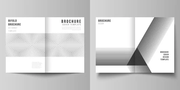 Mise Page Vectorielle Deux Modèles Couverture Modernes Format Pour Brochure — Image vectorielle