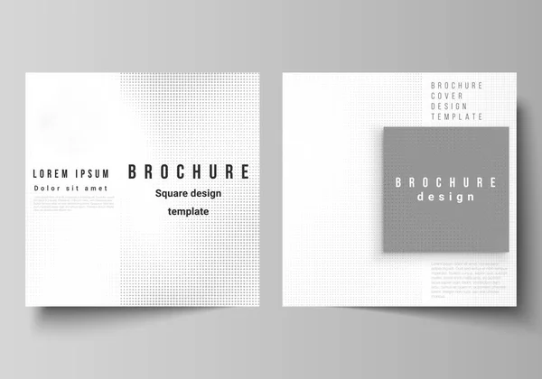 Layout Vetorial Dois Quadrados Abrange Modelos Design Para Brochura Folheto — Vetor de Stock