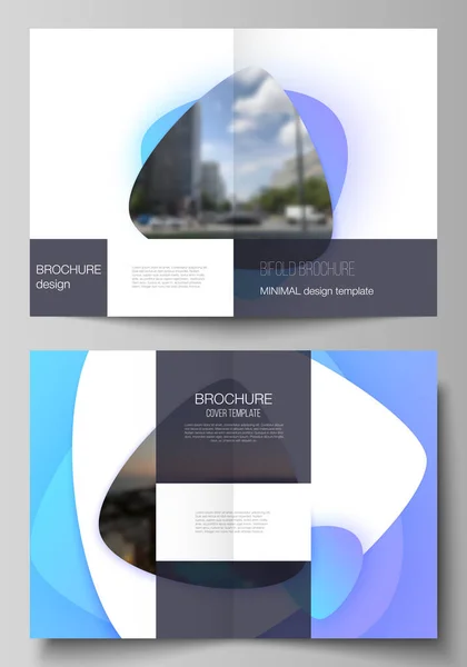 Vector Lay Out Van Twee Formaat Moderne Cover Mockups Ontwerpsjablonen — Stockvector