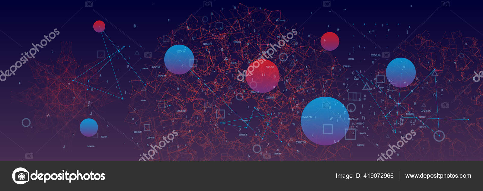 Inteligencia artificial, visualización de big data con efecto plexo ...