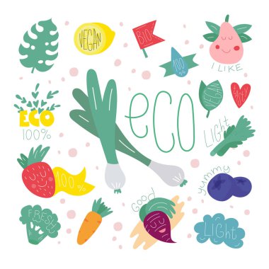 Sağlıklı beslenmenin sembolleri. Soğan. Modern vektör illüstrasyonu.