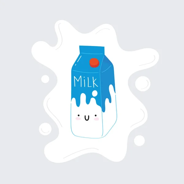 Envases Cartón Leche Los Colores Más Trending Ilustración Vectorial Estilo — Vector de stock