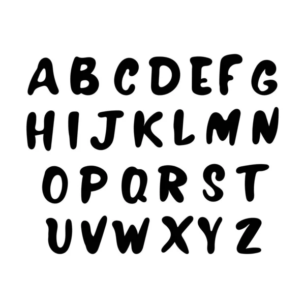 Alphabet Anglais Lettres Majuscules Manuscrites — Image vectorielle