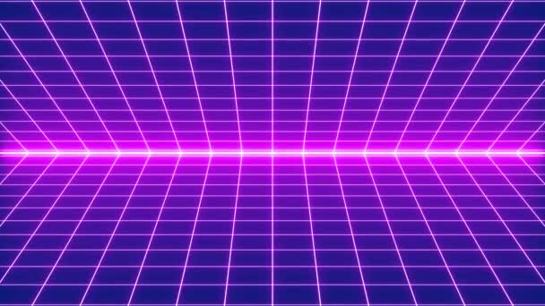 80s Synthwave Grid Style — Stock Video