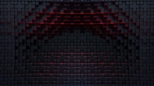 VJ 3D patrón oscuro — Vídeo de stock