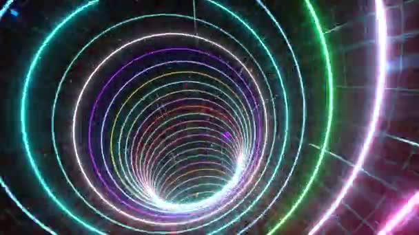 Tunnel VJ Loop Glowing Disco — Video