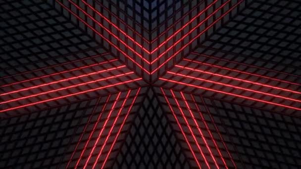 VJ 3D escuro padrão Rhombus — Vídeo de Stock