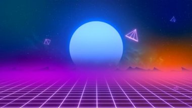 VJ Retro futuristik ufuk