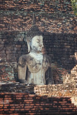 Güzel manzara antik tapınak sukhothai-historypark, Sukhothai, Thailand