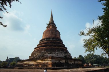 Güzel manzara antik tapınak sukhothai-historypark, Sukhothai, Thailand