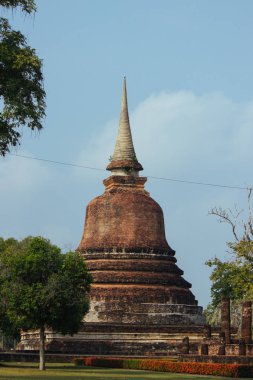 Güzel manzara antik tapınak sukhothai-historypark, Sukhothai, Thailand