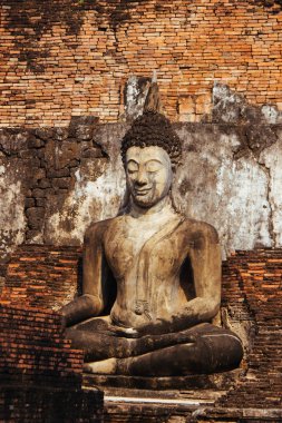 Güzel manzara antik tapınak sukhothai-historypark, Sukhothai, Thailand