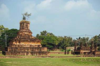 Güzel manzara antik tapınak sukhothai-historypark, Sukhothai, Thailand