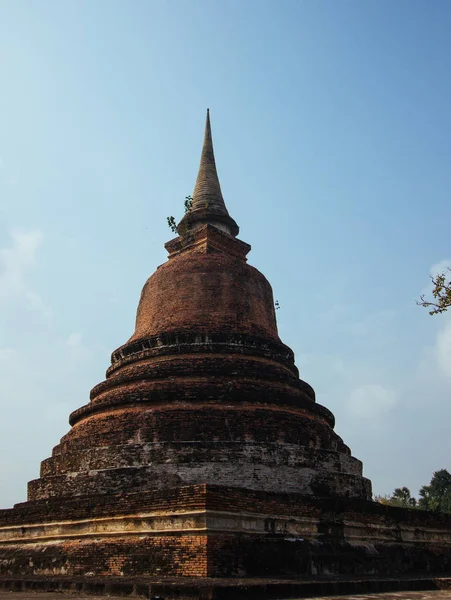 Güzel manzara antik tapınak sukhothai-historypark, Sukhothai, Thailand
