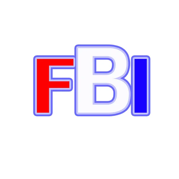 Fbi Rood Wit Blauw Stempel Tekst Witte Achtergrondgeluid — Stockfoto