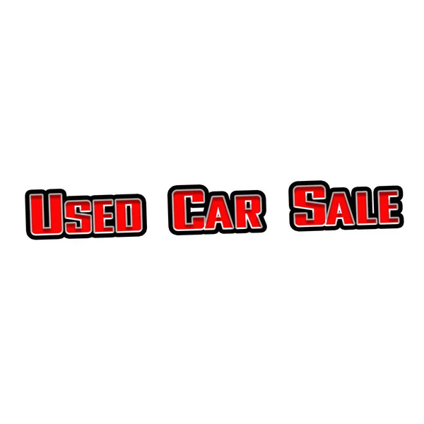 Used Car Sale Red White Black Stamp Text White Backgroud — Stock Photo, Image