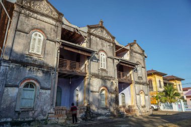 Güzel manzara antik Ban Tha Rae, Sakon Nakhon, Tayland