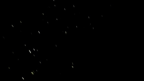 Nachts Fällt Schnee Hintergrund Schneefall Schwarz — Stockvideo