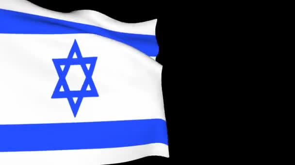 Hintergrund Der Israelischen Flagge Das Symbol Des Landes Ist Animiert — Stockvideo