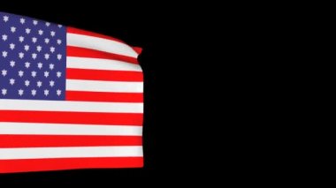 ABD bayrağı izole animasyon. Ülkenin bir sembol ile dokunun arka plan hareketi.