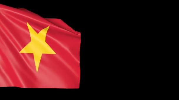 Σημαία Του Βιετνάμ Κινούμενα Σύμβολο Της Χώρας — Αρχείο Βίντεο