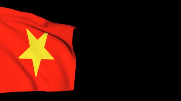 越南的旗帜 国家的动画符号 — 图库视频影像