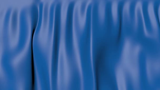 Cortina Azul Movimiento Tejido Abstracto Movimiento — Vídeo de stock