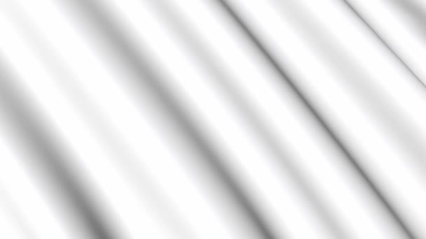 Волны Гладкие Белые Абстрактная Трехмерная Текстура Движения — стоковое видео