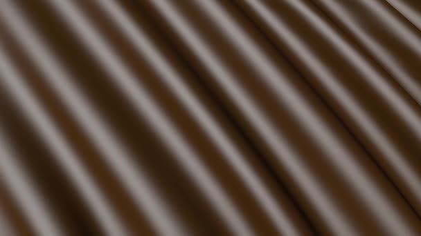 Движение Шоколадного Материала Складывается Фоновая Ткань Движении — стоковое видео