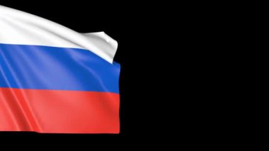 Rusya bayrağı arka plan. Ülkenin sembolü ile kumaş hareketi. 